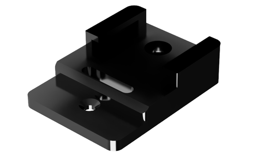 Keepfast battery holder for DeWalt 20V, black anodized CNC machined aluminum